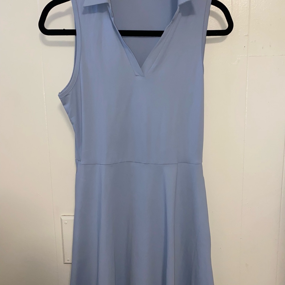 Elegant Blue Sleeveless Dress
